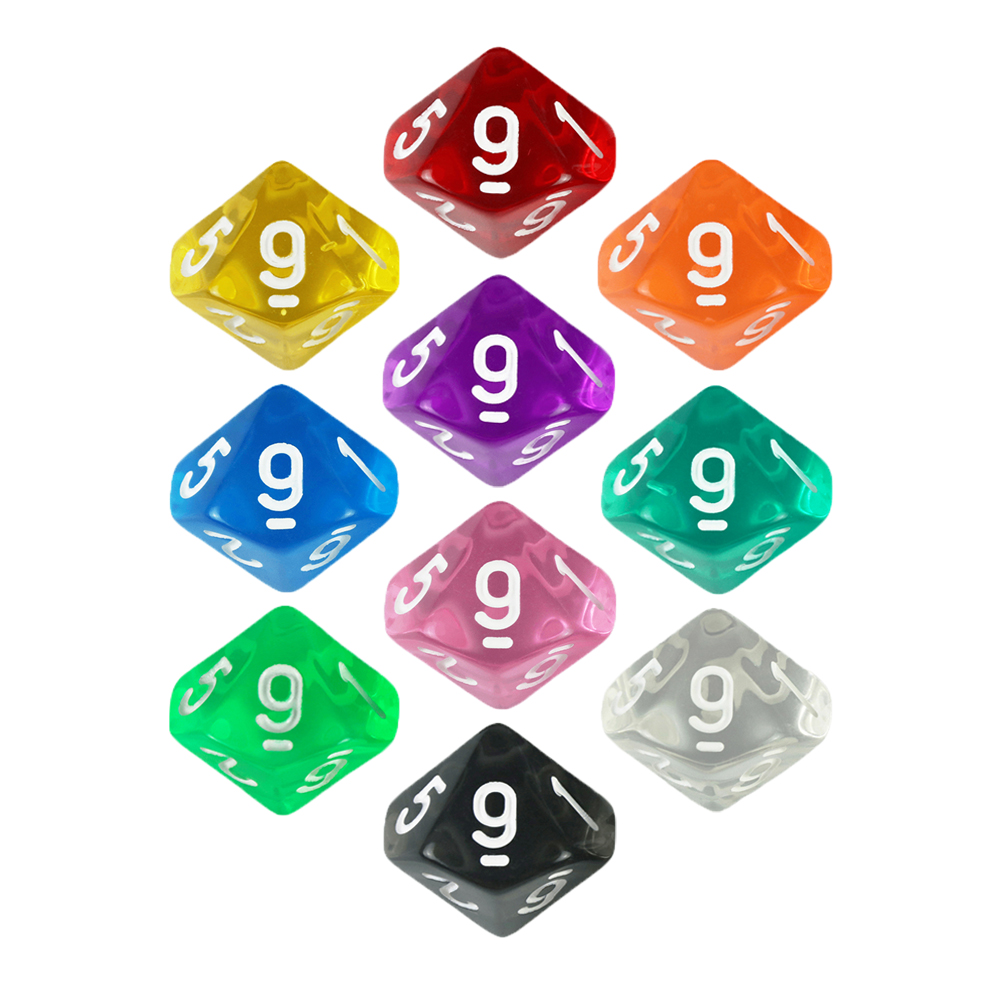 Board Game Land - Board Game D10 Dice 10pcs Digital