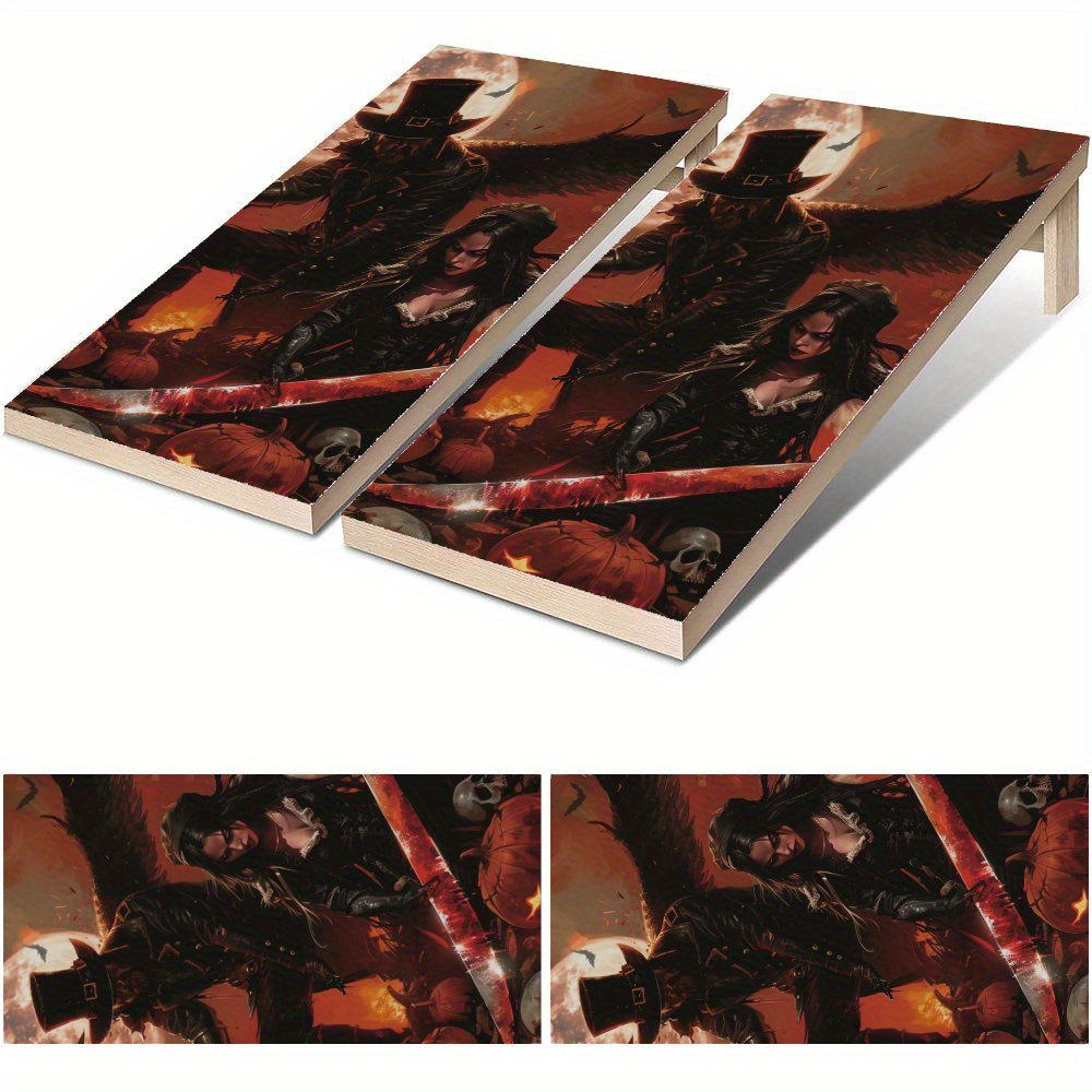 Board Game Film - Dark Night Hunt Waterproof Cornhole Board