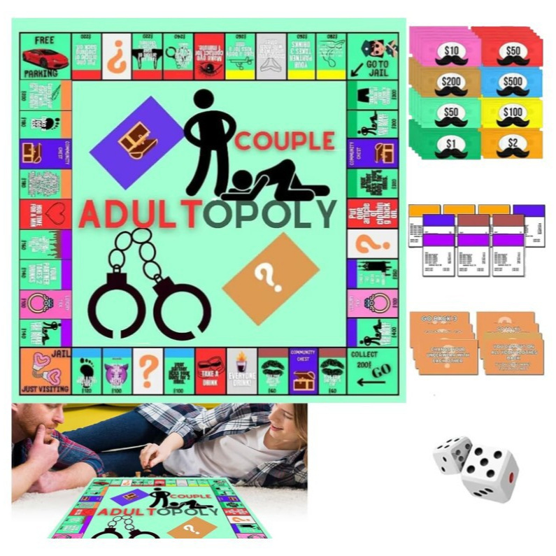 Board Game Monopoli - Couple Chessboard Monopolys Party Game, Adult