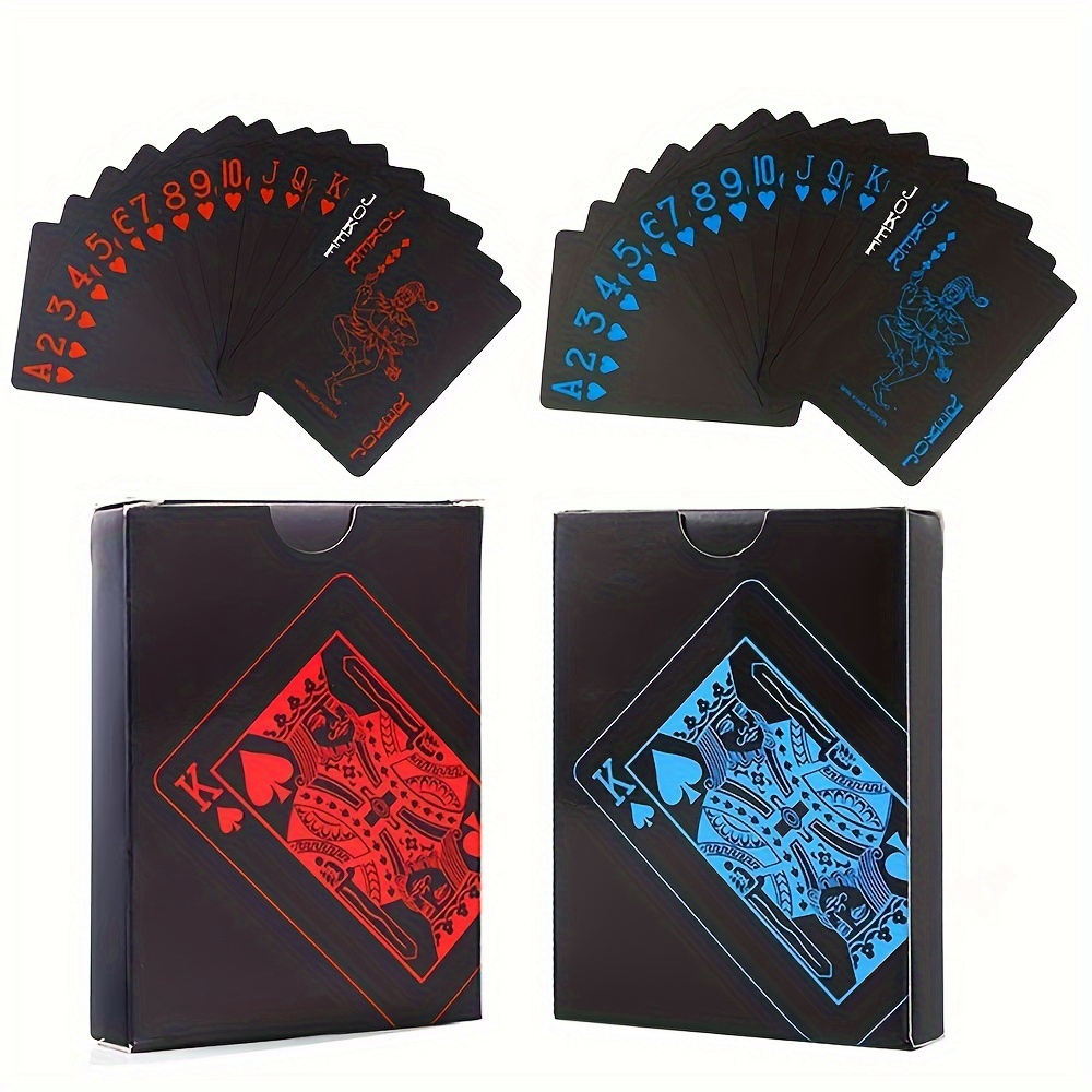 Board Game With Chips - 2pcs/set Waterproof Red and Blue Poker