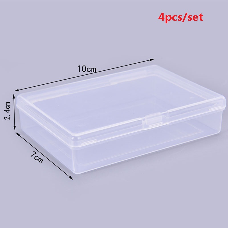 Board Game With Chips - 4PCS 10*7*2.4cm Transparent plastic boxes playing
