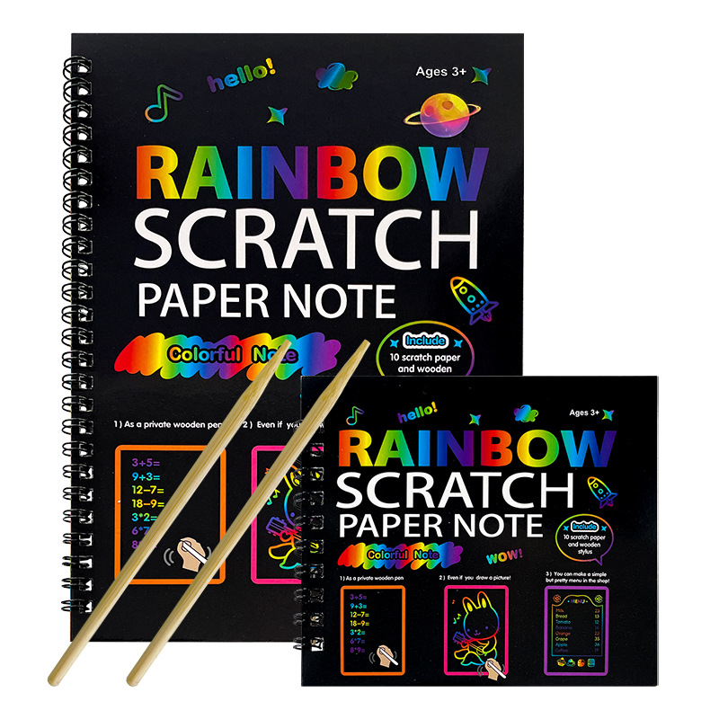 Board Game Book - Rainbow Scratch Paper Note Children's Art