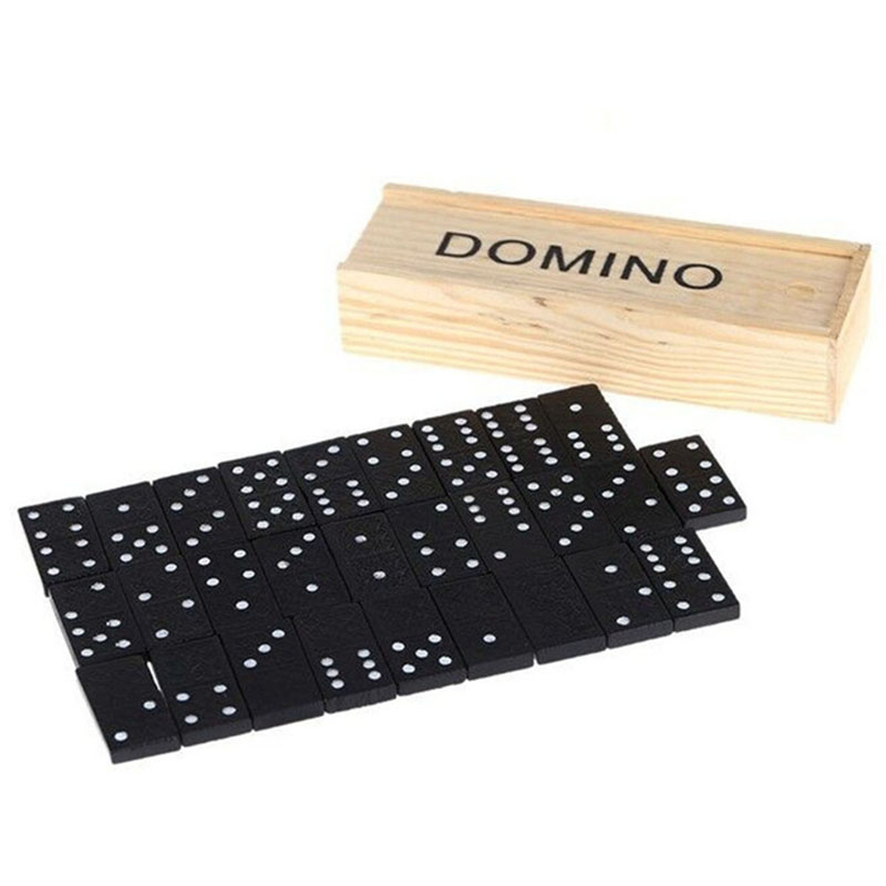 28pcs/Set Wooden Domino Board  - огляд і ціна Board Game Land