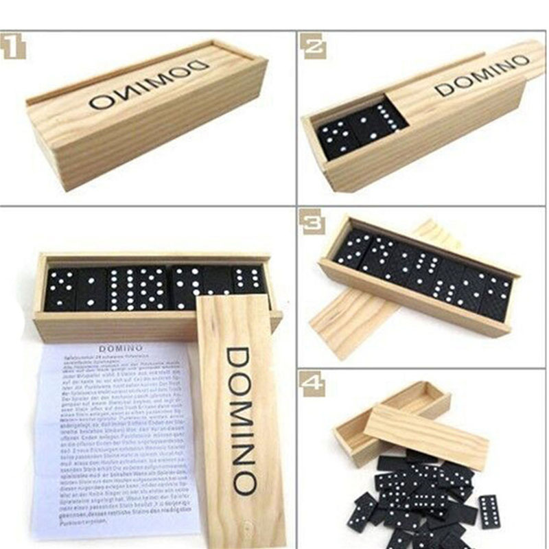 28pcs/Set Wooden Domino Board  - огляд і ціна Board Game Land