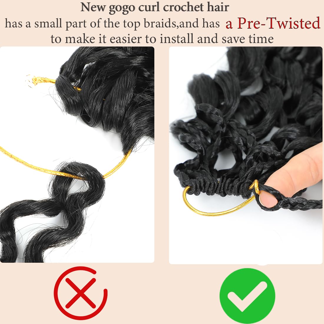 10”Gogo Curl Crochet Hair Shor - огляд і ціна Board Game Yogi