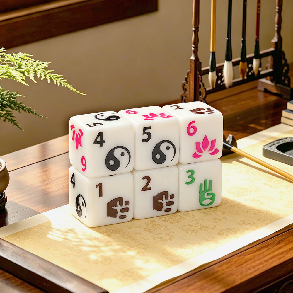 6pcs Zen-Themed Polyhedral Dic - огляд і ціна Board Game Zen