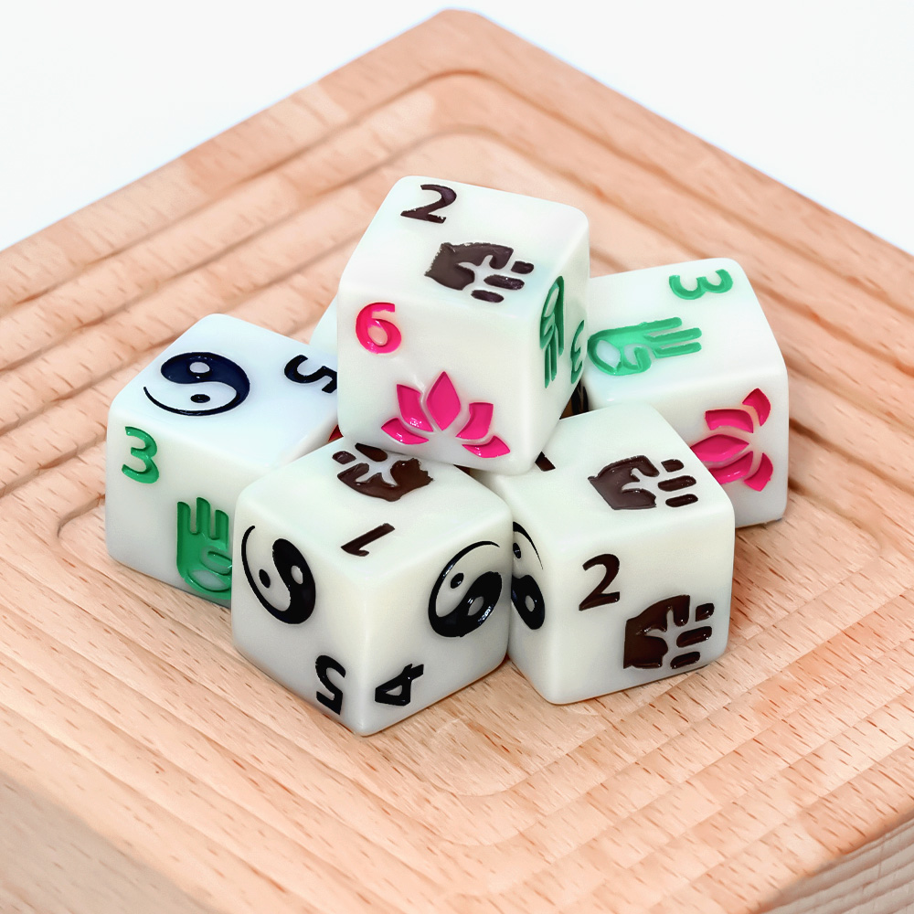 6pcs Zen-Themed Polyhedral Dic - огляд і ціна Board Game Zen