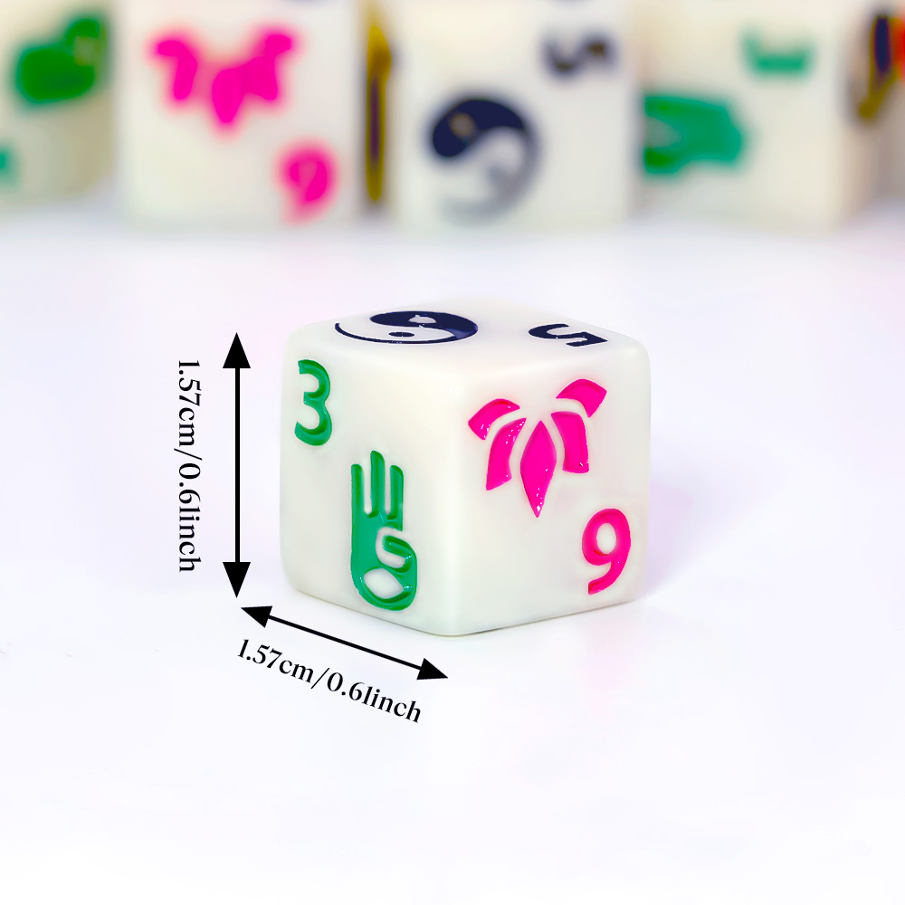 6pcs Zen-Themed Polyhedral Dic - огляд і ціна Board Game Zen