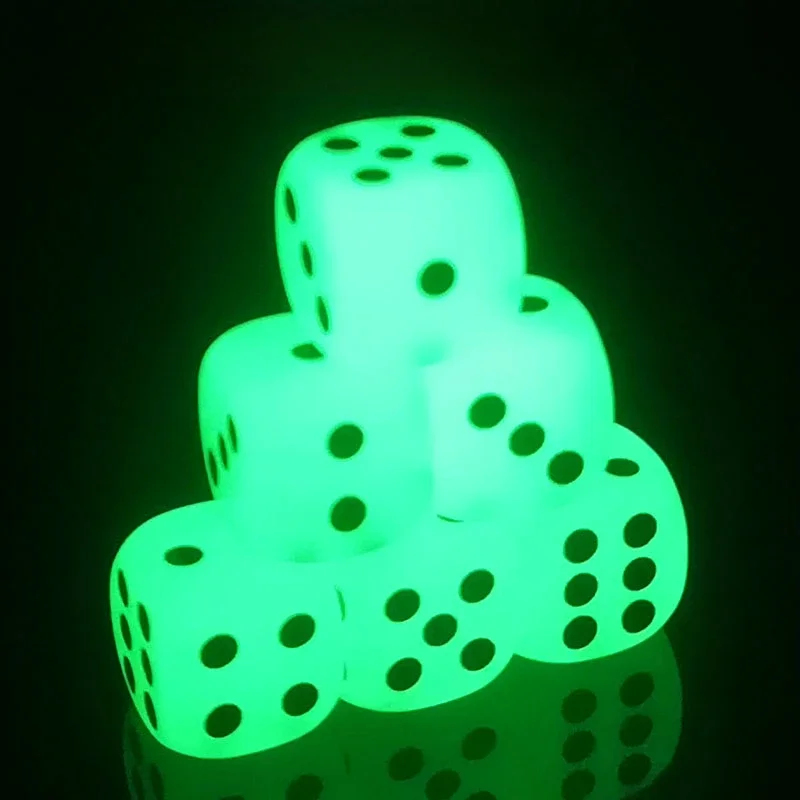 6-36Pcs 14mm Luminous Dice 6 S - огляд і ціна Board Game Land