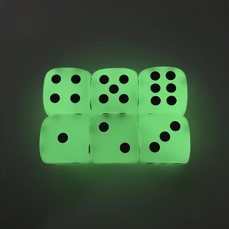 6-36Pcs 14mm Luminous Dice 6 S - огляд і ціна Board Game Land