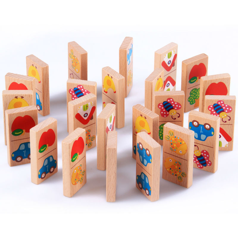 28pcs Baby Wooden Domino Block - огляд і ціна Board Game Monopoli