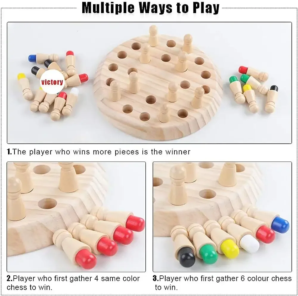 1PC Wooden Memory Match Stick  - огляд і ціна Board Game Of Life