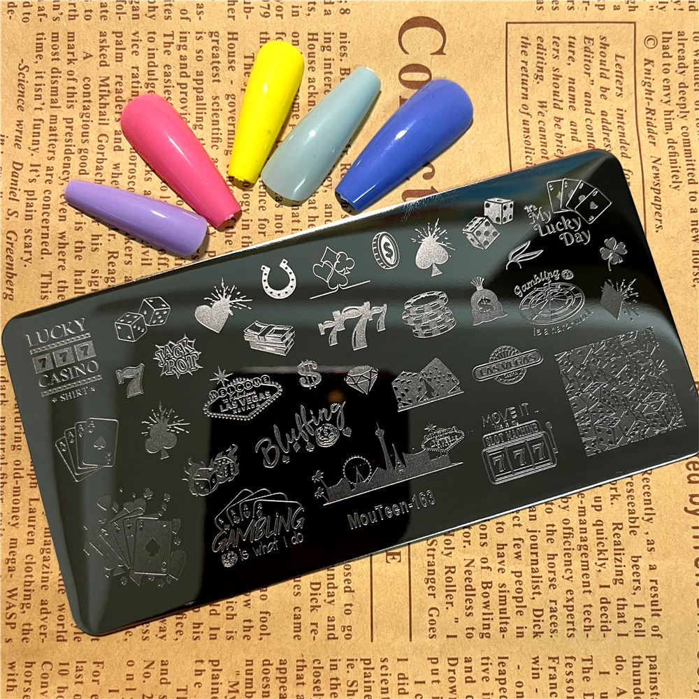 Playing Card Pattern Nail Stam - огляд і ціна Board Game Template