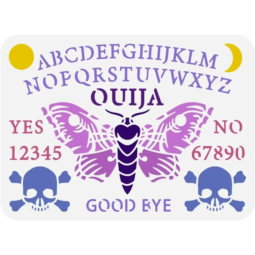 Ouija Board Stencil 8.3x11.7in - огляд і ціна Board Game Template